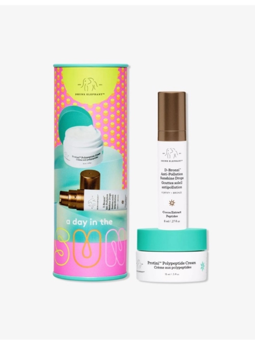 Drunk Elephant D-Bronzi 8mL + Protini 15mL Mini Duo (Set Exclusive) BNIB